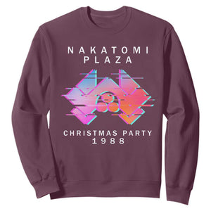 Christmas Nakatomi Plaza Sweatshirt Xmas Party 2024 Ugly Gift TS10 Maroon Print Your Wear