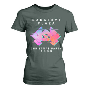 Christmas Nakatomi Plaza T Shirt For Women Xmas Party 2024 Ugly Gift TS10 Dark Forest Green Print Your Wear