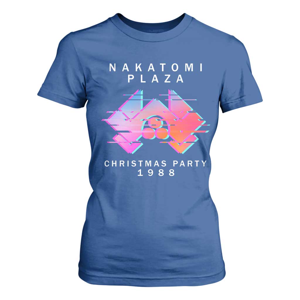 Christmas Nakatomi Plaza T Shirt For Women Xmas Party 2024 Ugly Gift TS10 Royal Blue Print Your Wear