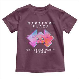 Christmas Nakatomi Plaza Toddler T Shirt Xmas Party 2024 Ugly Gift TS10 Maroon Print Your Wear