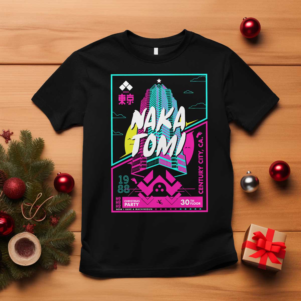 Nakatomi Plaza T Shirt Party 1988 Christmas Jumper Xmas Funny 80's Die Movie Bruce TS10 Black Print Your Wear