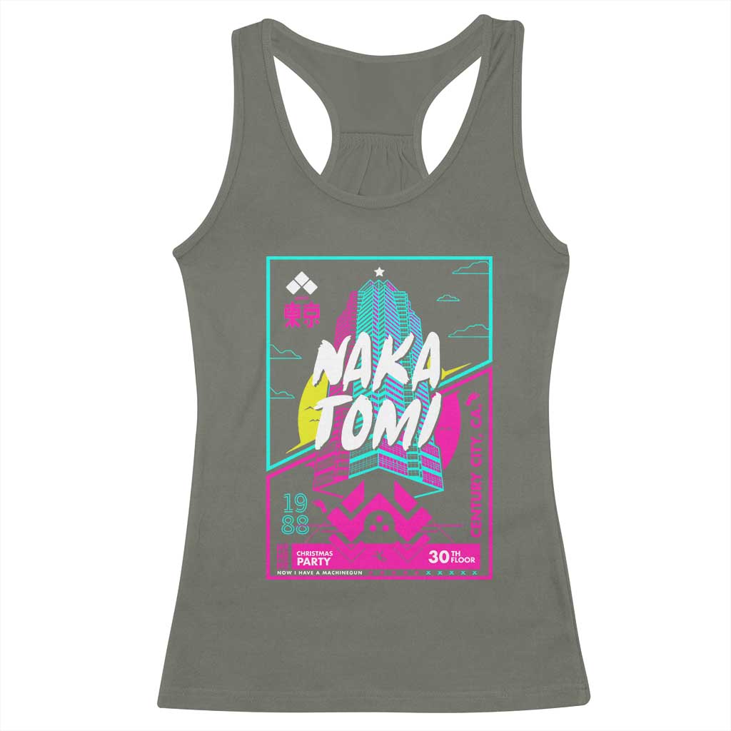 Nakatomi Plaza Racerback Tank Top Party 1988 Christmas Jumper Xmas Funny 80's Die Movie Bruce TS10 Military Green Print Your Wear