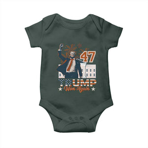 Trump Won 2024 Baby Onesie 45 47Th President White House Usa Flag TS10 Print Your Wear