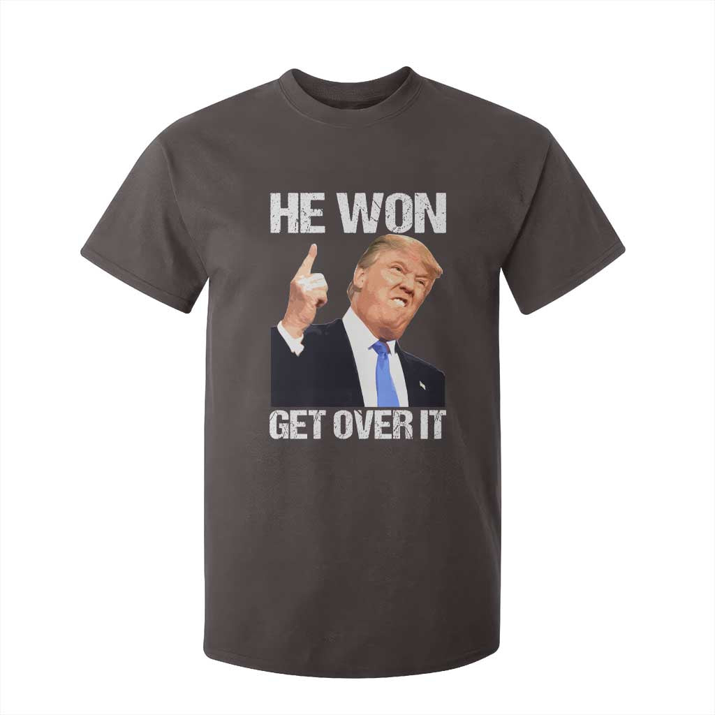 Trump Won 2024 T Shirt For Kid Get Over It 45 47th President TS10 Dark Chocolate Print Your Wear
