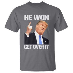 Trump Won 2024 T Shirt Get Over It 45 47th President TS10 Charcoal Print Your Wear