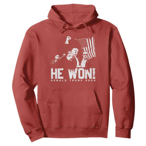 Donald Trump Won 2024 Hoodie He Won Fear Not American Hero Fight Fight Fight TS10 Red Print Your Wear