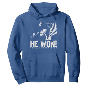 Donald Trump Won 2024 Hoodie He Won Fear Not American Hero Fight Fight Fight TS10 Royal Blue Print Your Wear