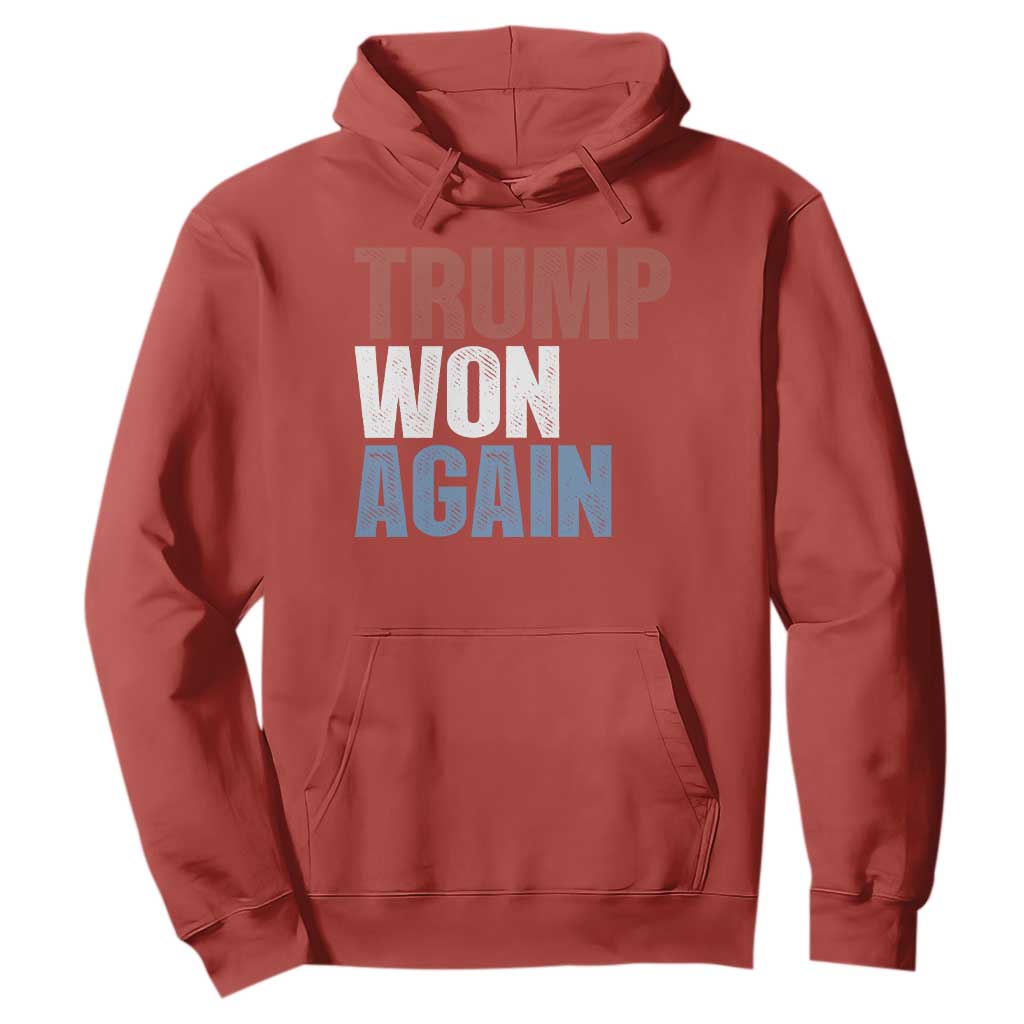 Trump Won Again 2024 Hoodie Retro 45 47 President Vintage 4547 TS10 Red Print Your Wear