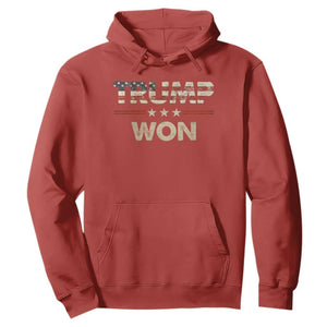 Trump Won 2024 Hoodie Retro 45 47 Vintage American Flag TS10 Red Print Your Wear