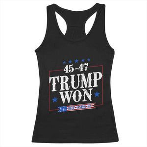 Trump 2024 Racerback Tank Top He Won Get Over it Gifts For Trump Supporter TS10 Black Print Your Wear