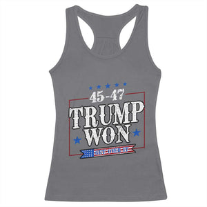 Trump 2024 Racerback Tank Top He Won Get Over it Gifts For Trump Supporter TS10 Charcoal Print Your Wear
