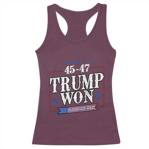 Trump 2024 Racerback Tank Top He Won Get Over it Gifts For Trump Supporter TS10 Maroon Print Your Wear