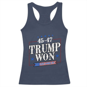 Trump 2024 Racerback Tank Top He Won Get Over it Gifts For Trump Supporter TS10 Navy Print Your Wear