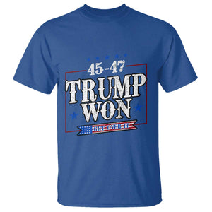 Trump 2024 T Shirt He Won Get Over it Gifts For Trump Supporter TS10 Royal Blue Print Your Wear