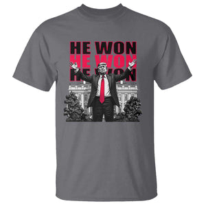 Daddy's Home Trump Won T Shirt White House He Won 2024 TS10 Charcoal Print Your Wear