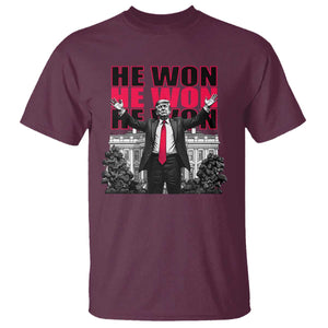 Daddy's Home Trump Won T Shirt White House He Won 2024 TS10 Maroon Print Your Wear