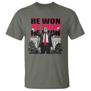 Daddy's Home Trump Won T Shirt White House He Won 2024 TS10 Military Green Print Your Wear