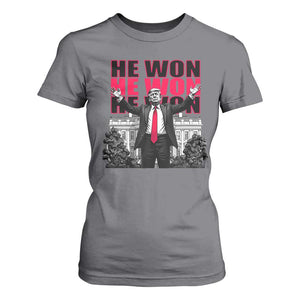 Daddy's Home Trump Won T Shirt For Women White House He Won 2024 TS10 Charcoal Print Your Wear