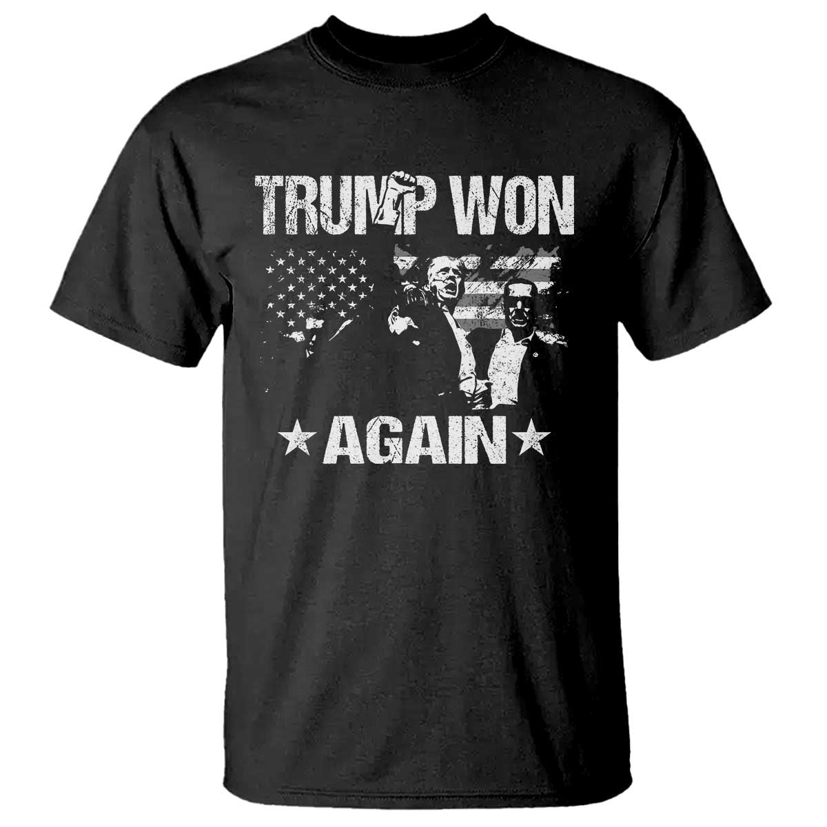 Trump Won 2024 T Shirt Donald Trump Won Again 45 47 President 2024 US Election TS10 Black Print Your Wear
