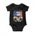 Trump Won 2024 Baby Onesie Middle Finger 45 47Th President Usa Flag TS10 Black Print Your Wear