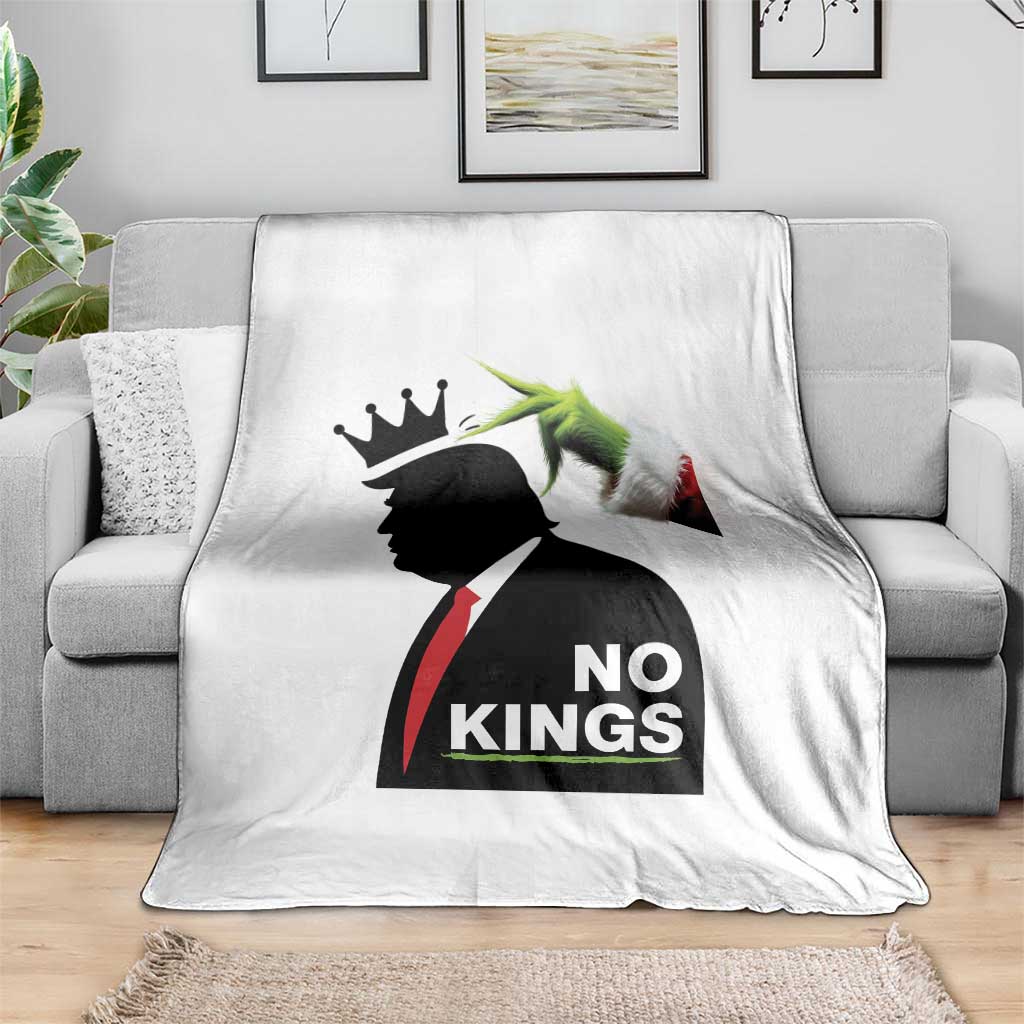 Funny Christmas No Kings in America Throw Blanket TS10 Print Your Wear