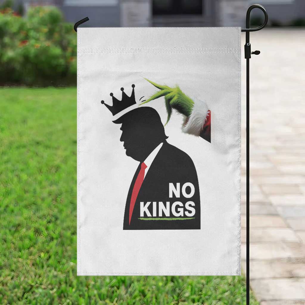 Funny Christmas No Kings in America Garden Flag TS10 Print Your Wear
