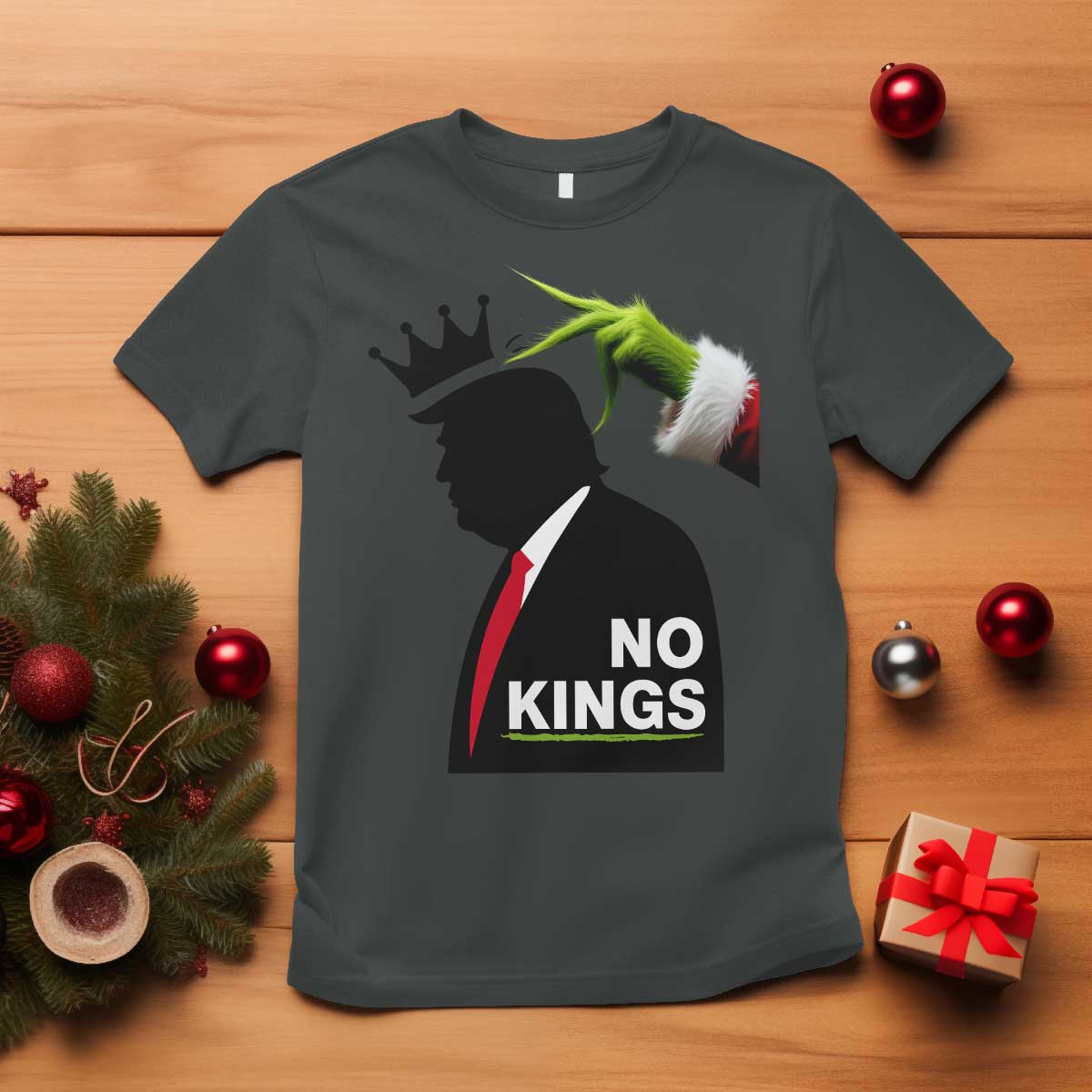 Funny Christmas No Kings in America T Shirt - Print Your Wear