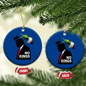 Funny Christmas No Kings in America Ceramic Ornament TS10 1pc Blue Print Your Wear