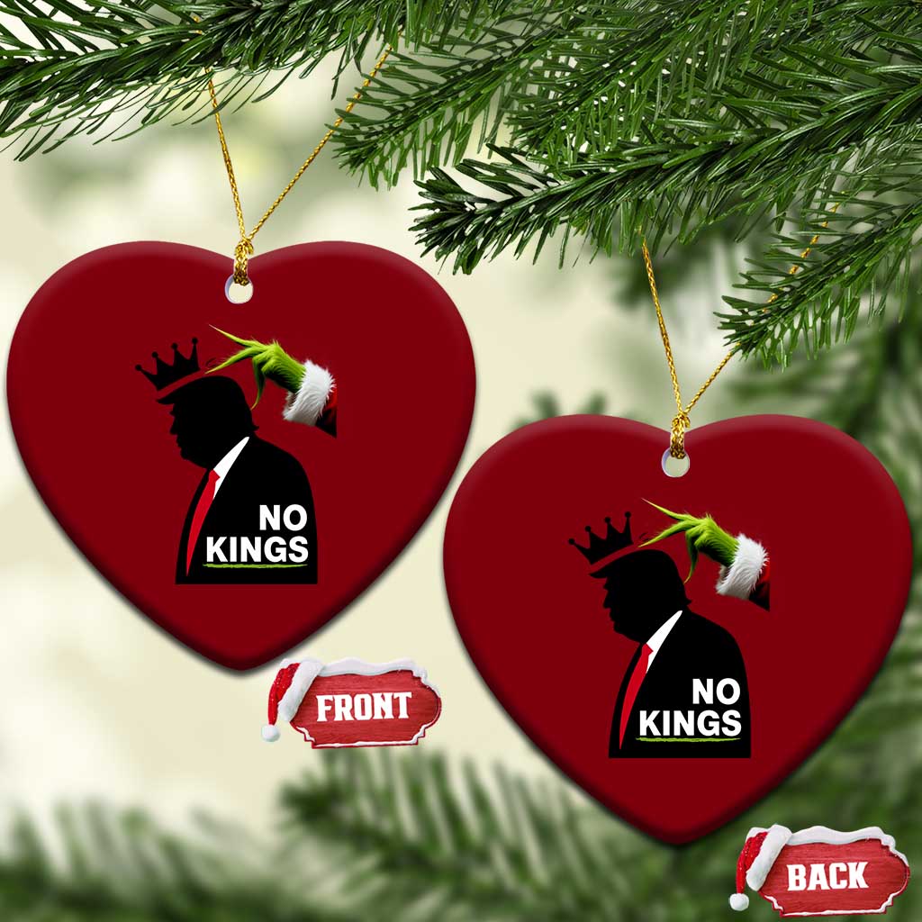 Funny Christmas No Kings in America Ceramic Ornament TS10 Print Your Wear