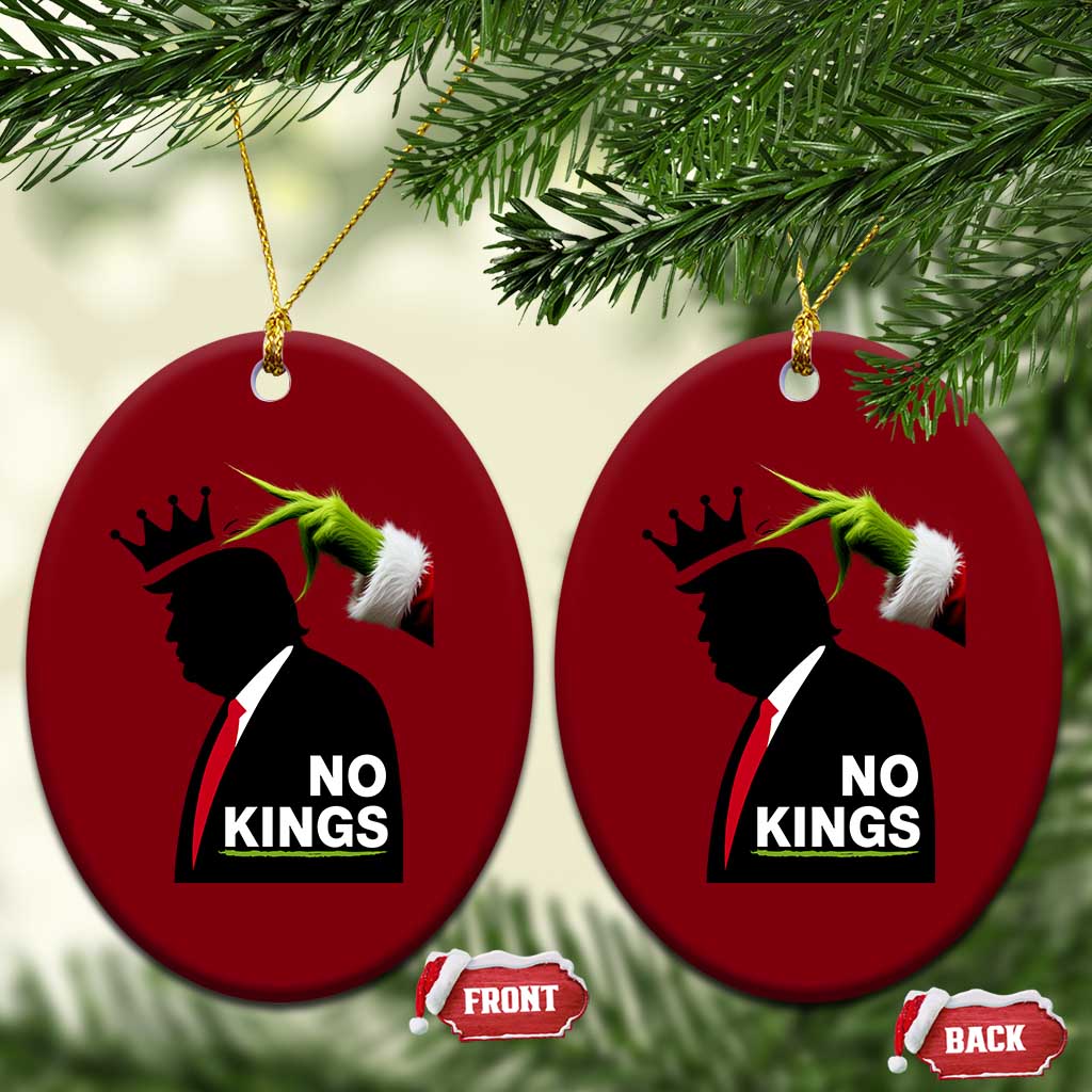 Funny Christmas No Kings in America Ceramic Ornament TS10 Print Your Wear