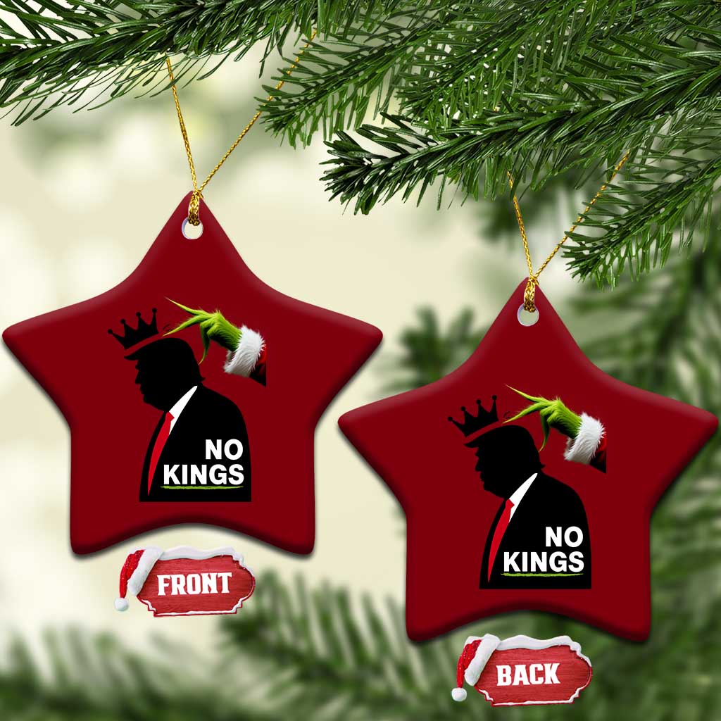 Funny Christmas No Kings in America Ceramic Ornament TS10 Print Your Wear