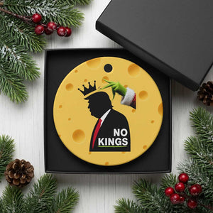 Funny Christmas No Kings in America Ceramic Ornament TS10 1pc Yellow Cheese Print Your Wear