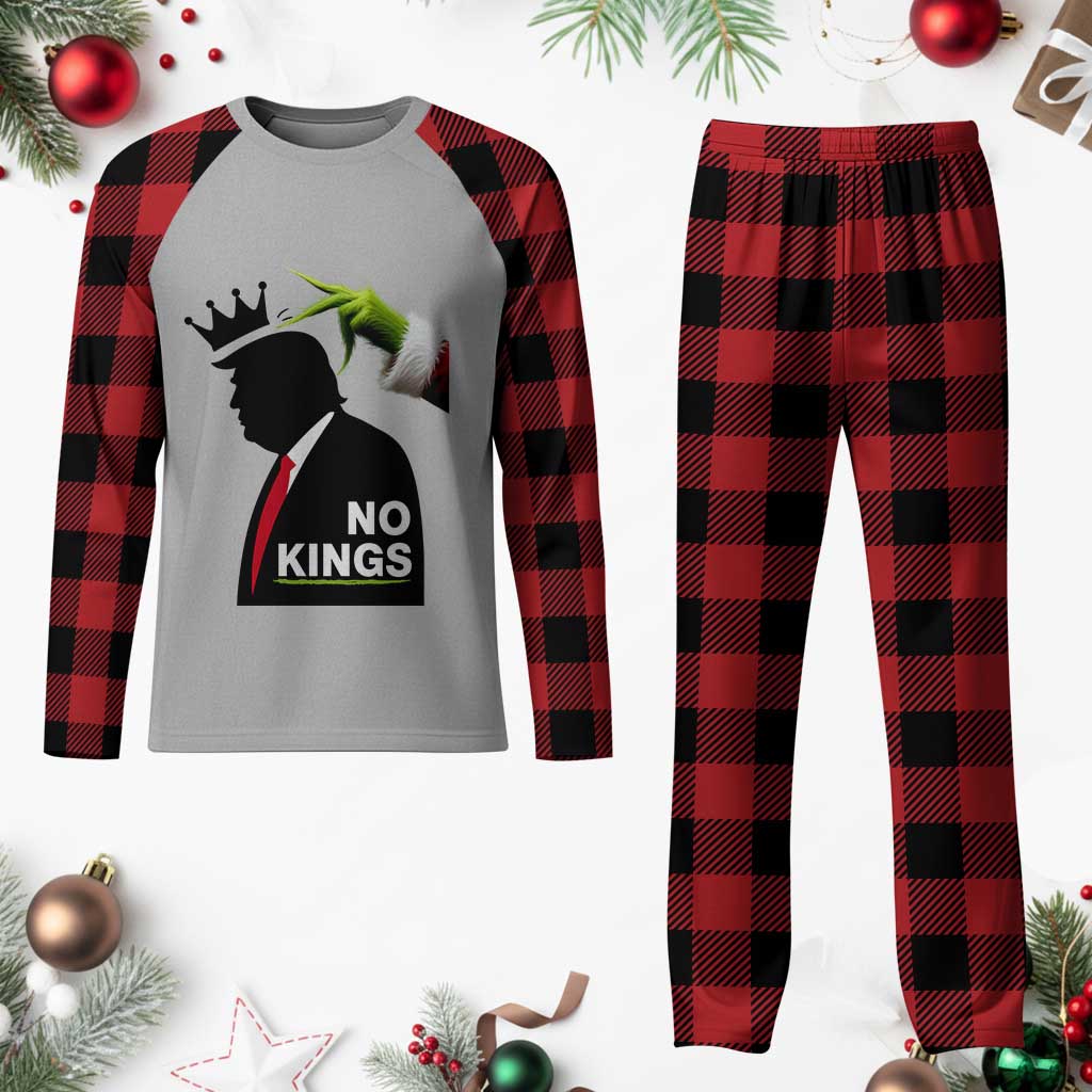 Funny Christmas No Kings in America Plaid Pajama Set TS10 Buffalo Plaid Print Your Wear