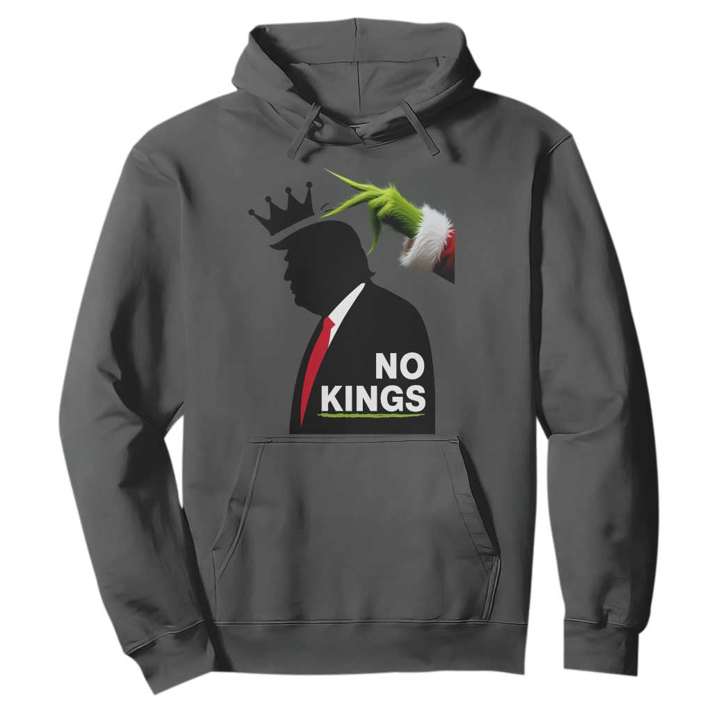 Funny Christmas No Kings in America Hoodie TS10 Dark Heather Print Your Wear