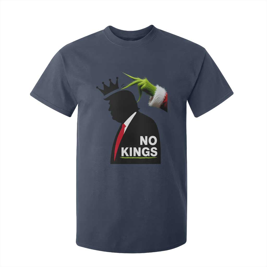 Funny Christmas No Kings in America T Shirt For Kid TS10 Navy Print Your Wear