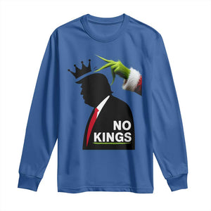 Funny Christmas No Kings in America Long Sleeve Shirt TS10 Royal Blue Print Your Wear