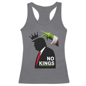 Funny Christmas No Kings in America Racerback Tank Top TS10 Charcoal Print Your Wear