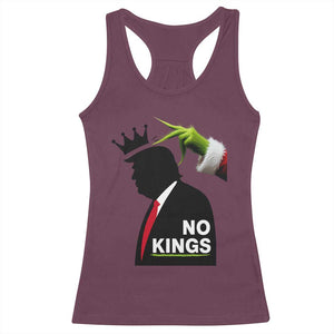 Funny Christmas No Kings in America Racerback Tank Top TS10 Maroon Print Your Wear