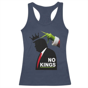 Funny Christmas No Kings in America Racerback Tank Top TS10 Navy Print Your Wear