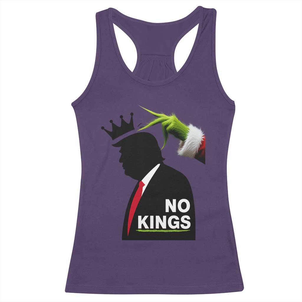Funny Christmas No Kings in America Racerback Tank Top TS10 Purple Print Your Wear