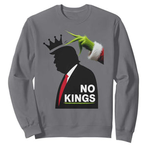 Funny Christmas No Kings in America Sweatshirt TS10 Charcoal Print Your Wear