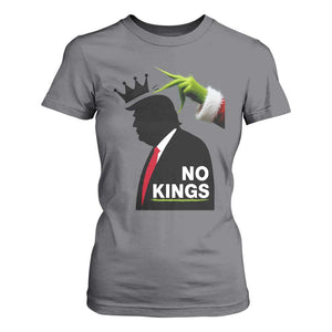 Funny Christmas No Kings in America T Shirt For Women TS10 Charcoal Print Your Wear