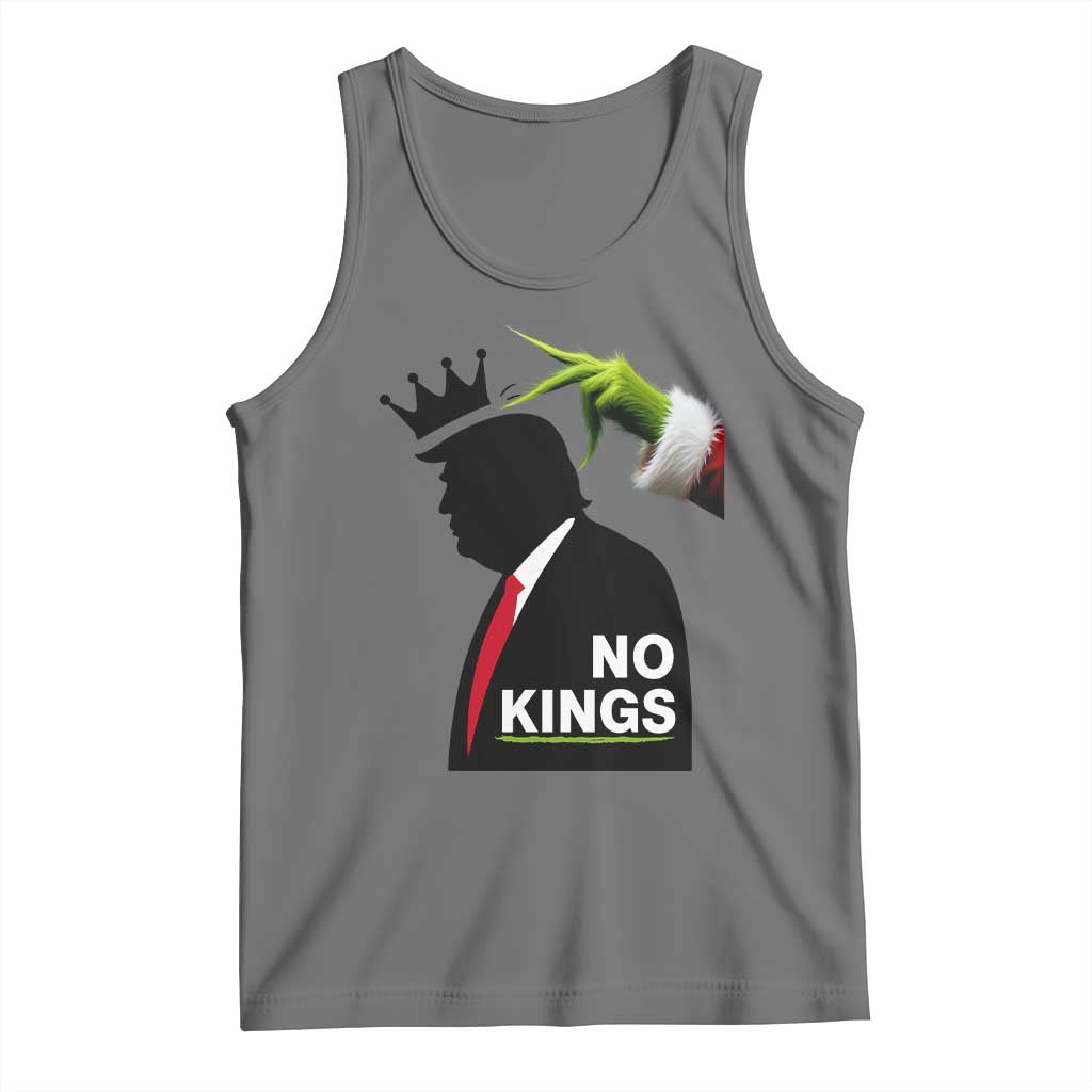 Funny Christmas No Kings in America Tank Top TS10 Black Heather Print Your Wear