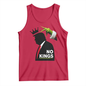 Funny Christmas No Kings in America Tank Top TS10 Red Print Your Wear