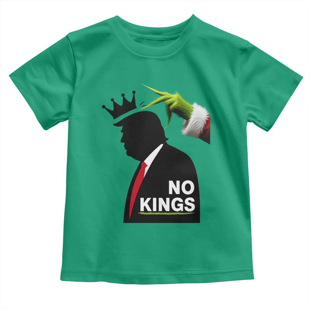 Funny Christmas No Kings in America Toddler T Shirt TS10 Irish Green Print Your Wear