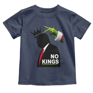 Funny Christmas No Kings in America Toddler T Shirt TS10 Navy Print Your Wear