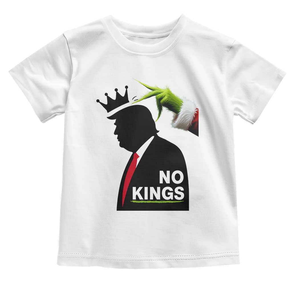 Funny Christmas No Kings in America Toddler T Shirt TS10 White Print Your Wear