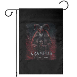 Krampus Is Coming To Town Garden Flag Gothic Dark Xmas Gift Horror Holiday TS10 Black Print Your Wear
