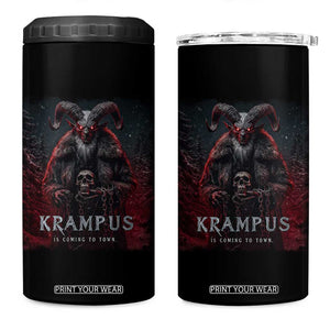 Krampus Is Coming To Town 4 in 1 Can Cooler Tumbler Gothic Dark Xmas Gift Horror Holiday TS10 One Size: 16 oz Black Print Your Wear