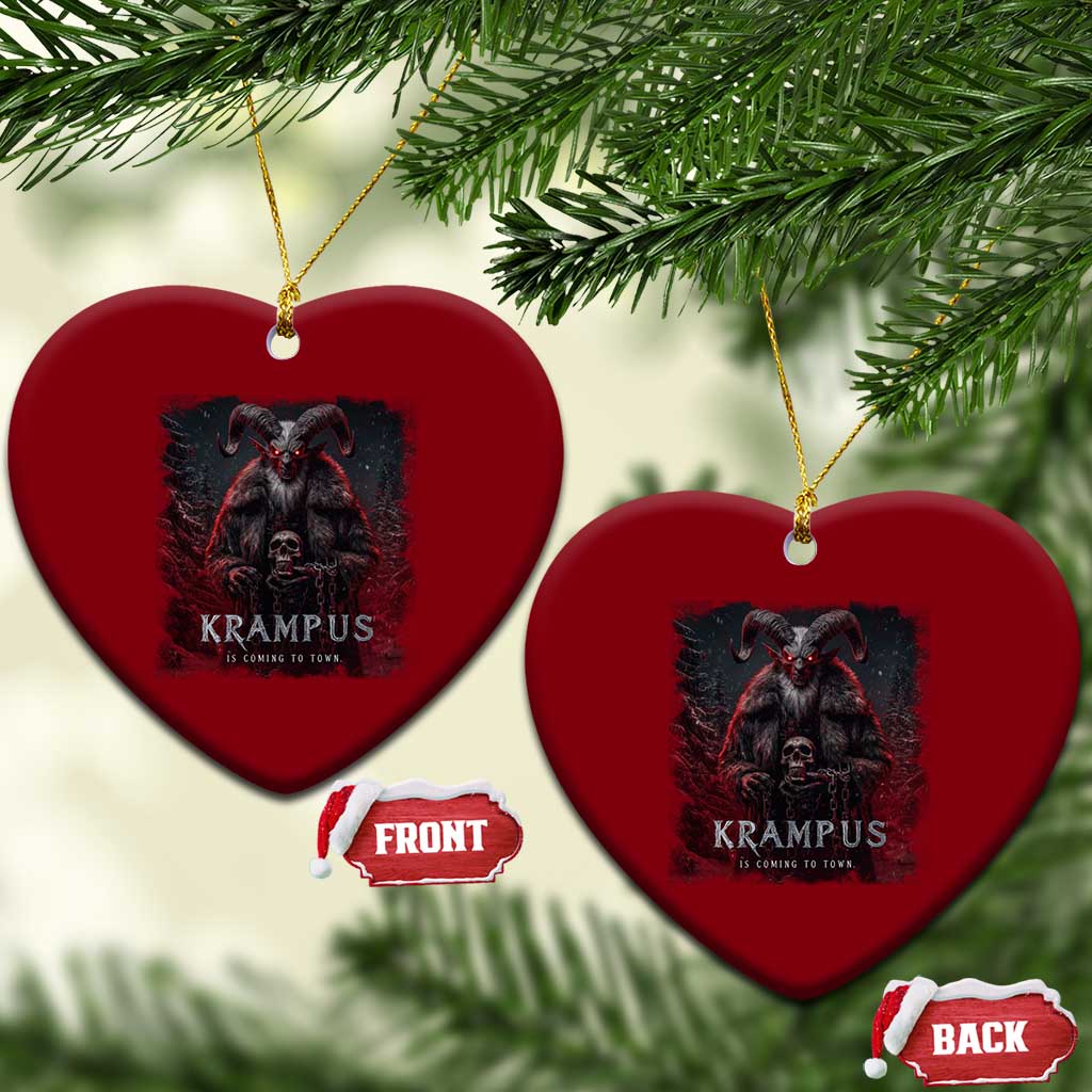 Krampus Is Coming To Town Ceramic Ornament Gothic Dark Xmas Gift Horror Holiday TS10 Print Your Wear